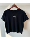 AU AUSTRALIA FUZZY DICE SLIM T SHIRT ST1M0300 BLACK WOMENS - STUSSY - BALAAN 1