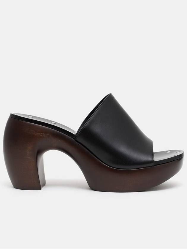 G Clog Sandals in Leather - GIVENCHY - BALAAN 1