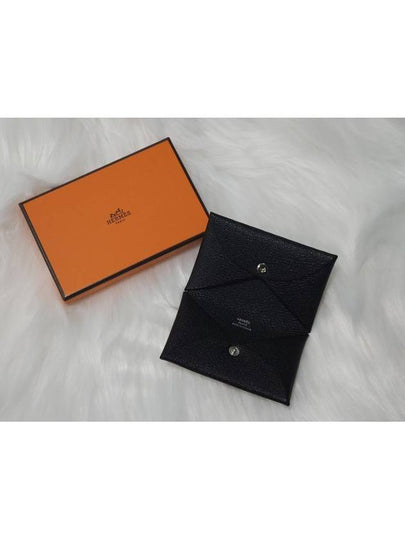 Calvi Duo Card Wallet Noir - HERMES - BALAAN 2