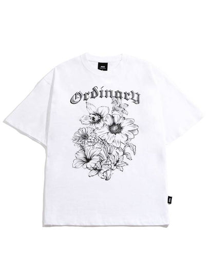 Ordinary Flower Short Sleeve T-Shirt White - MOO - BALAAN 2