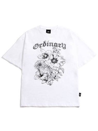 Ordinary Flower Short Sleeve T-Shirt White - MOO - BALAAN 1