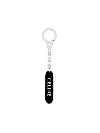 WoMen's Logo Charm Keyring Black - CELINE - BALAAN 2