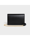 Triomphe Chain Shiny Calfskin Half Wallet Black - CELINE - BALAAN 4