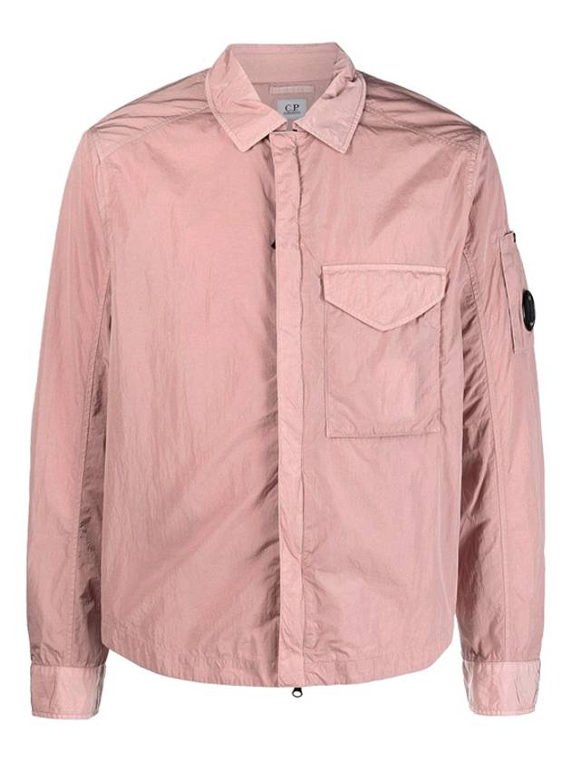 Men's Chrome R Over Shirt Zip Up Jacket Pink - CP COMPANY - BALAAN 2