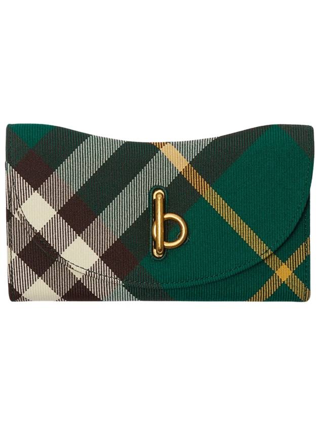 Rocking Horse Check Print Medium Wallet Green - BURBERRY - BALAAN 2