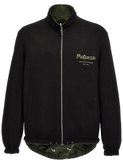 24 ss Cotone Nylon Jacket WITH MCQUEEN Graffiti Logo 766091QTAAR0519 B0651009628 - ALEXANDER MCQUEEN - BALAAN 2