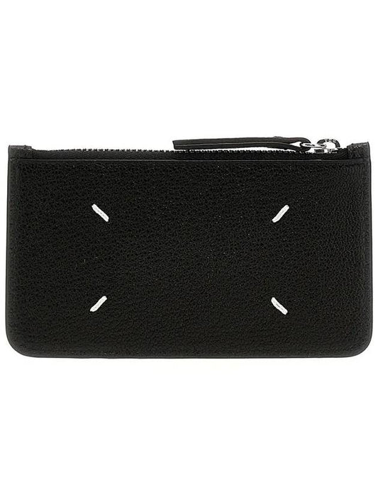 Maison Margiela Signature Stitch Zipper Pocket Card Wallet SA1VX0003 P4806 T8013 - MAISON KITSUNE - BALAAN 1