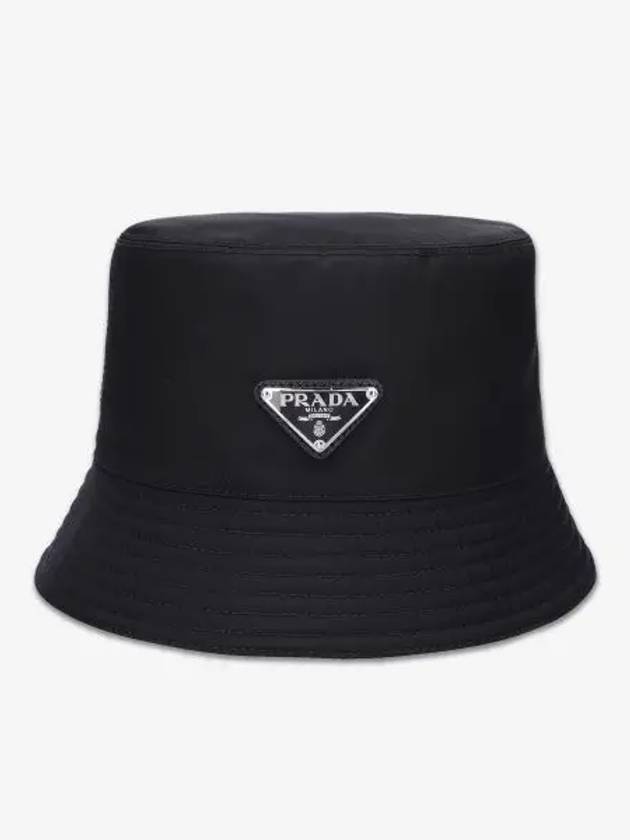 Re-Nylon Triangle Logo Bucket Hat Black - PRADA - BALAAN 2