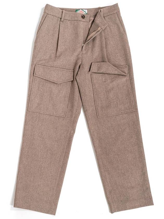 Men's Cargo Wool Pants Brown I1WP01BR - IOEDLE - BALAAN 6