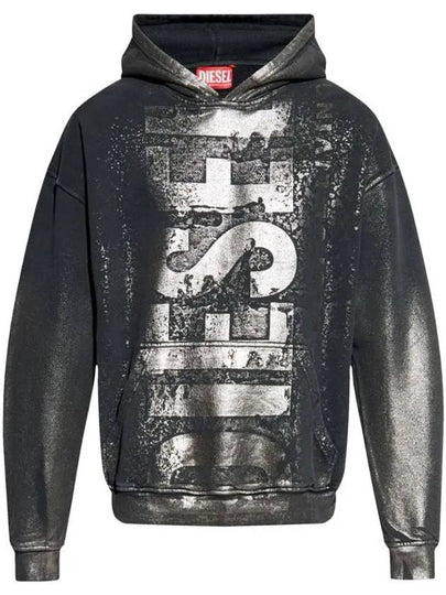 S Boxt Metallic Logo Hoodie Black - DIESEL - BALAAN 2