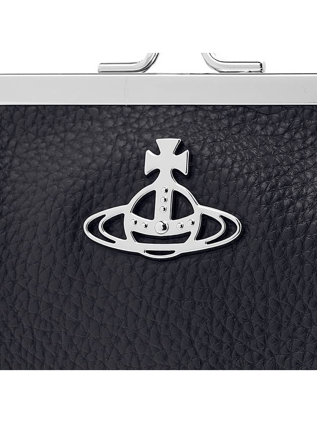 Women's Grain Pulse Frame Coin Wallet Black - VIVIENNE WESTWOOD - BALAAN 7