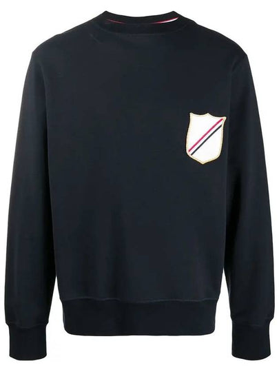 Men's Crest Patch Sweatshirt Navy - THOM BROWNE - BALAAN 2