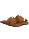 Izmir Leather Slippers Gold - HERMES - BALAAN 9