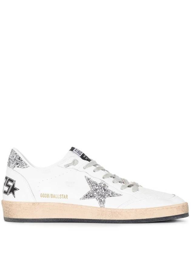 Ball Star Heel Tab Low Sneakers White Silver - GOLDEN GOOSE - BALAAN 5