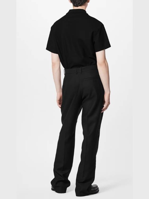 Signature Embroidery Polo Shirt Noir - LOUIS VUITTON - BALAAN 6