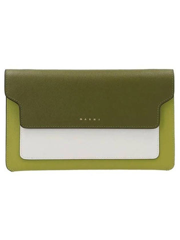 Trunk Saffiano Cross Bag Green - MARNI - BALAAN 1