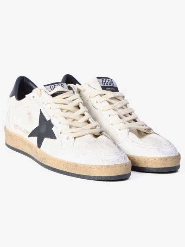 Ball Star Leather Heel Tab Low Sneakers White Black - GOLDEN GOOSE - BALAAN 2