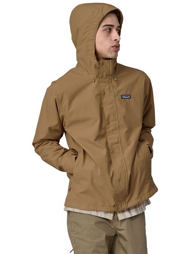 Men's Jackson Glacier Rain Hooded Jacket Grayling Brown - PATAGONIA - BALAAN 5