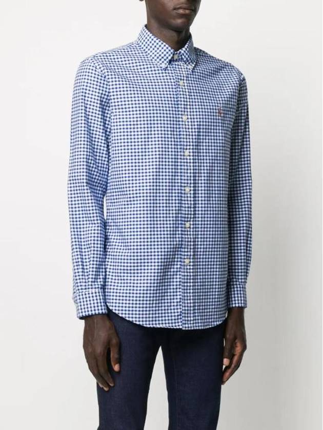 Gingham Button Down Shirt 710792041005 - POLO RALPH LAUREN - BALAAN 4