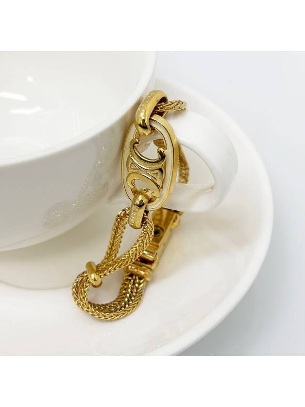 Gold Triomphe Chain Bracelet 4VCEA17110 - CELINE - BALAAN 7