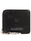 Logo Patch Chain Zipper Card Wallet Black - ACNE STUDIOS - BALAAN 2