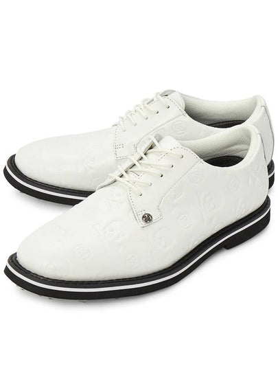 Debossed Skull Galliventer Leather Spike Shoes White - G/FORE - BALAAN 2