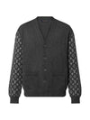 Men's Monogram Mix Cashmere Cardigan Grey - LOUIS VUITTON - BALAAN 1