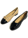 Two Tone Lambskin Ballerina Beige Black - CHANEL - BALAAN 5