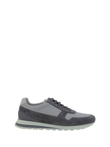 Leather Low-Top Sneakers Grey - BRUNELLO CUCINELLI - BALAAN 1