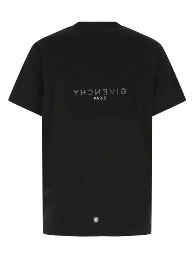 Reverse Logo Short Sleeve T-Shirt Black - GIVENCHY - BALAAN 3