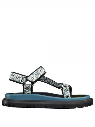 D-Way Embroidered Logo Sandals Blue - DIOR - BALAAN 2