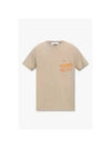 Lettering Logo Print Pocket Short Sleeve T-shirt Dove Grey - STONE ISLAND - BALAAN 2