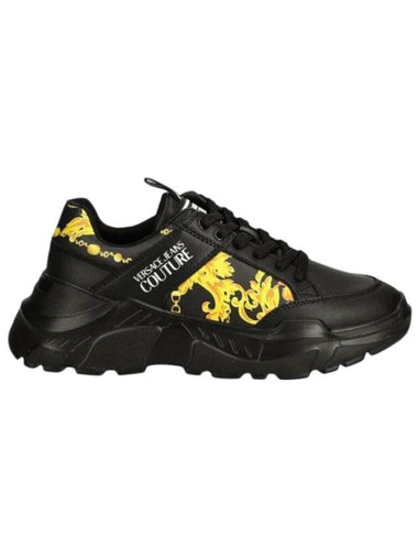 Chain Couture Speedtrack Low Top Sneakers Black - VERSACE - BALAAN 1