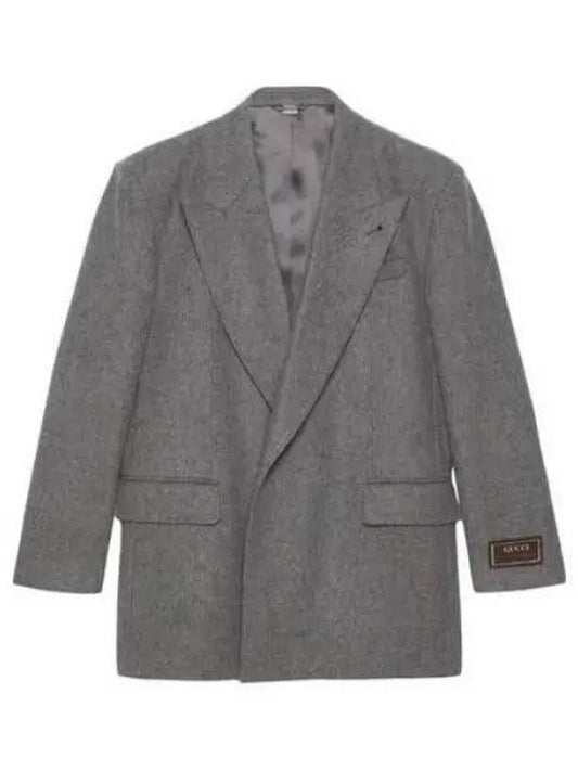 Wool Cashmere Formal Jacket Light Grey - GUCCI - BALAAN 2