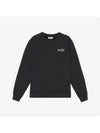 Embroidered Logo Cotton Sweatshirt Black - GANNI - BALAAN 4