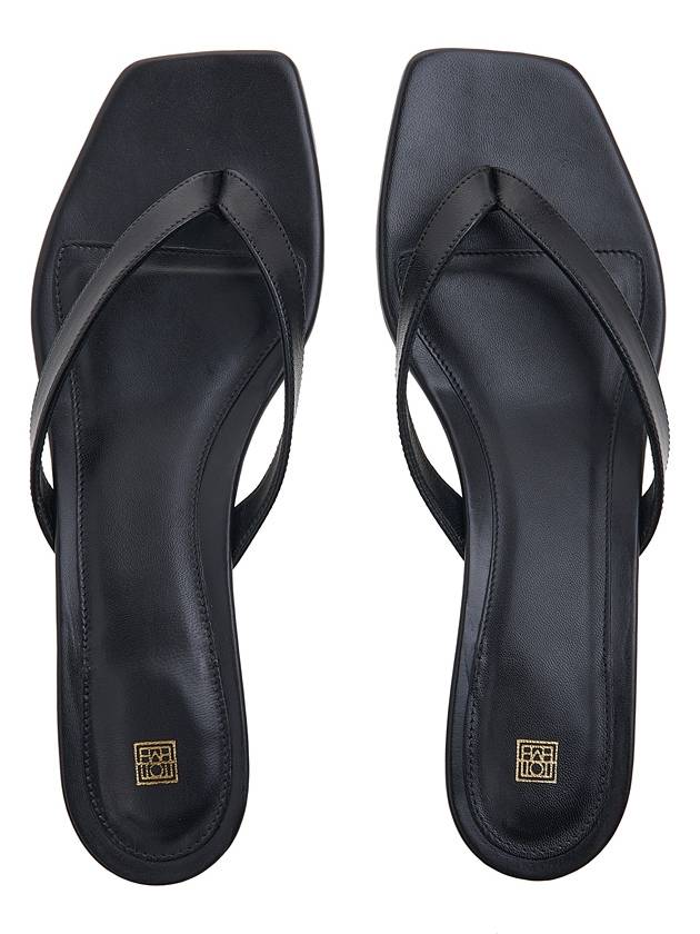 leather heel flip flops black - TOTEME - BALAAN 7