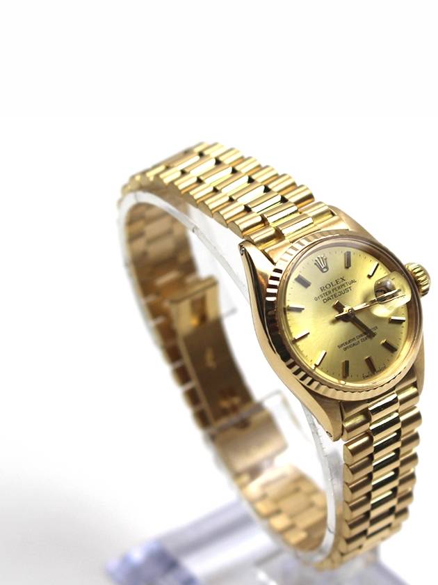 Datejust 26 Gold Champagne Women s Watch 6517 - ROLEX - BALAAN 3