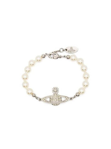 Mini Bas Relief Pearl Bracelet Silver - VIVIENNE WESTWOOD - BALAAN 1