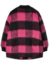 Gingham big check wool half coat pink - THE GREEN LAB - BALAAN 8