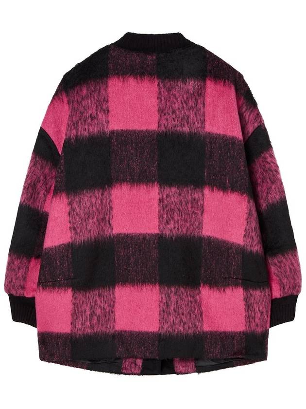 Gingham big check wool half coat pink - THE GREEN LAB - BALAAN 8