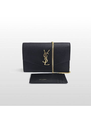 Saint Laurent Envelope Uptown Gold Chain Crossbag Sub Wallet 607788 - SAINT LAURENT - BALAAN 1