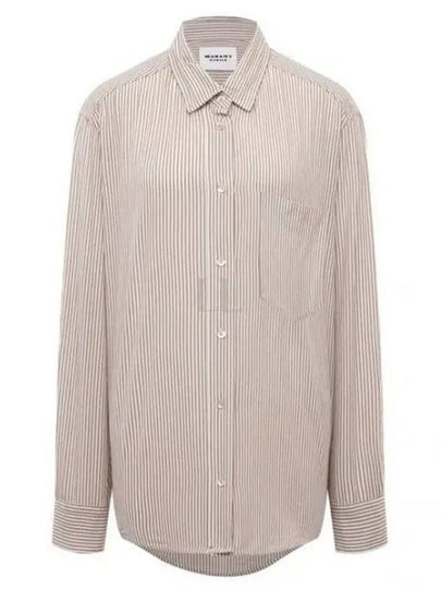 Jasolo Striped Long Sleeve Shirt Brown - ISABEL MARANT - BALAAN 2