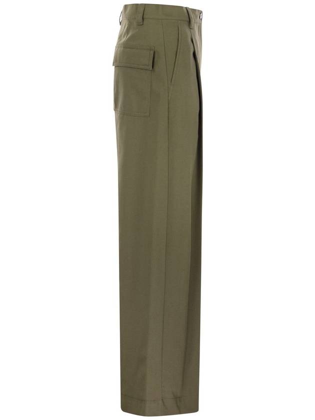 NEBBIE - Wide cotton gabardine trousers - WEEKEND MAX MARA - BALAAN 3