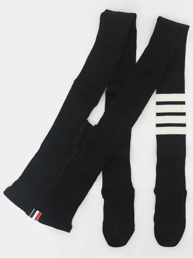 Fine Merino Wool Leggings Black - THOM BROWNE - BALAAN 3