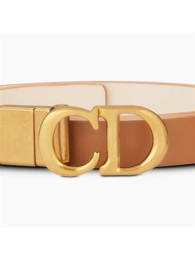 Saddle Reversible CD Buckle Calfskin Belt Brown - DIOR - BALAAN 6