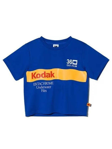 KODAK Summer Rash Guard In Cup Built Short Sleeve T Shirt Women BLUE - KODO - BALAAN 1