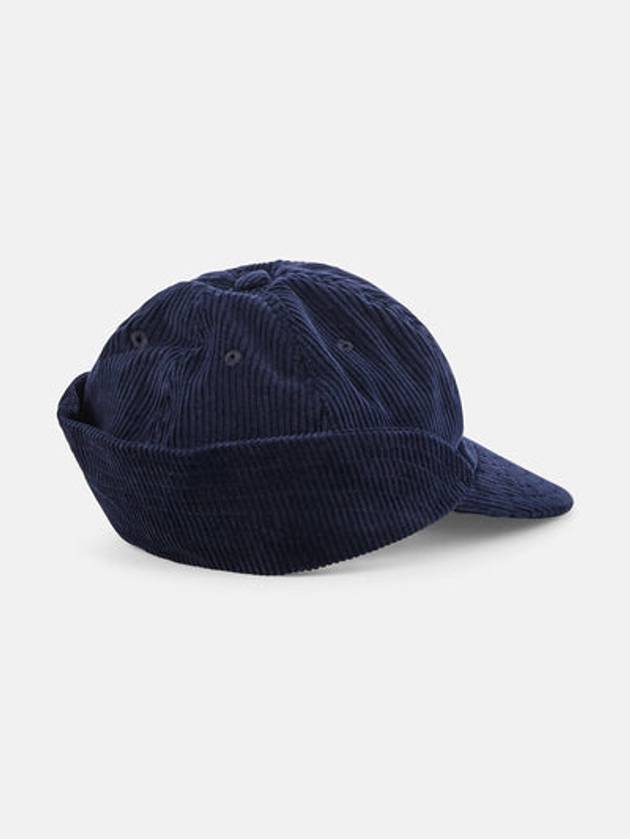 Embroidered Logo Corduroy Ball Cap Navy - BARACUTA - BALAAN 3