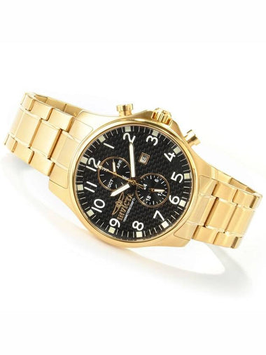 Invicta II Collection Black Dial 18kt Gold-plated Men's Watch 0382 - INVICTA - BALAAN 1