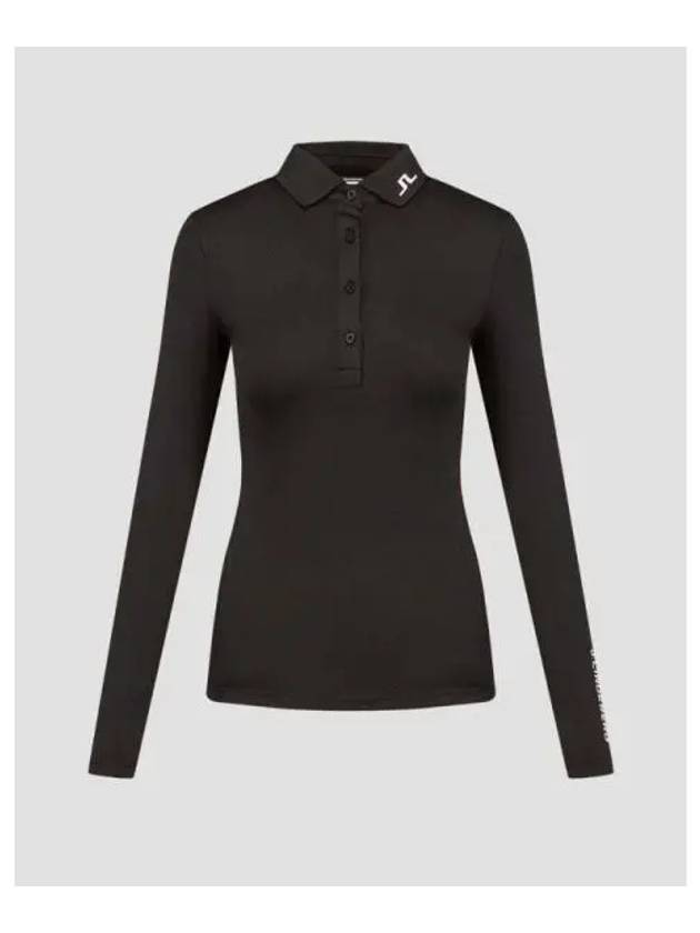 Women's Tour Tech Long Sleeve Polo Black - J.LINDEBERG - BALAAN 2