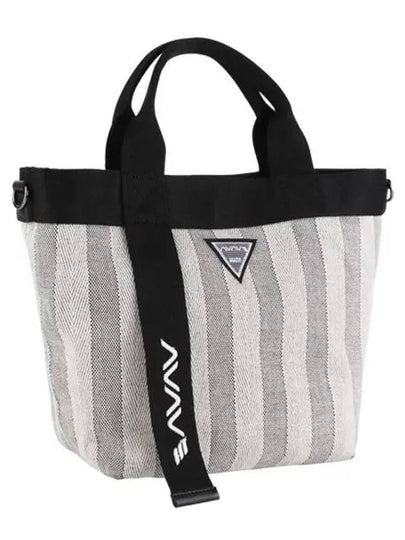 Golf Tennis Stripe Medium Tote Bag Pouch Black - AVAVE - BALAAN 2